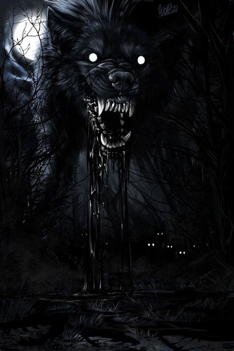 O Alfa Dark Fantasy Art Arte Lobisomem Anime Wolf