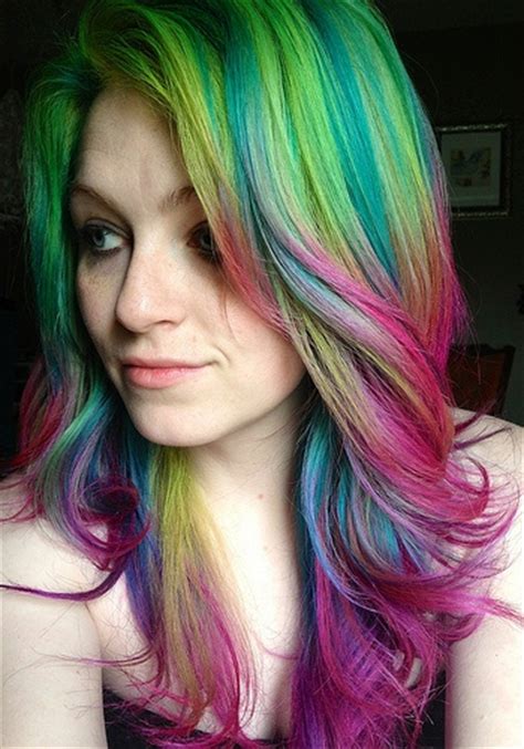 Ombre hair color walked so balayage could run. 30 Rainbow Colored Hairstyles to Try - Pretty Designs