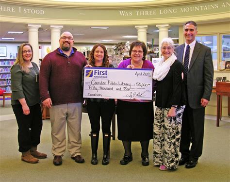 First National Bank Pledges 50000 To The Camden Public Library