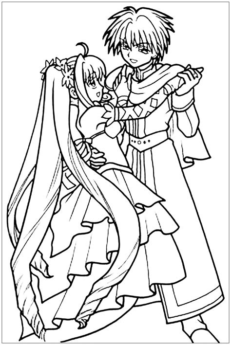 Manga free to color for kids - Manga Kids Coloring Pages