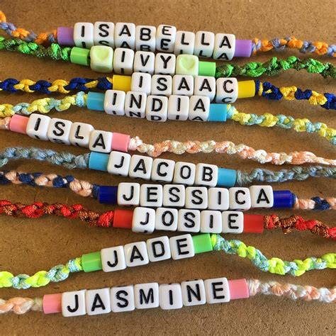Custom Name Bracelets, Name Friendship Bracelets, Braided Bracelets, Personalised Name Bracelets 