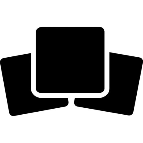 Three Black Squares Icons Free Download