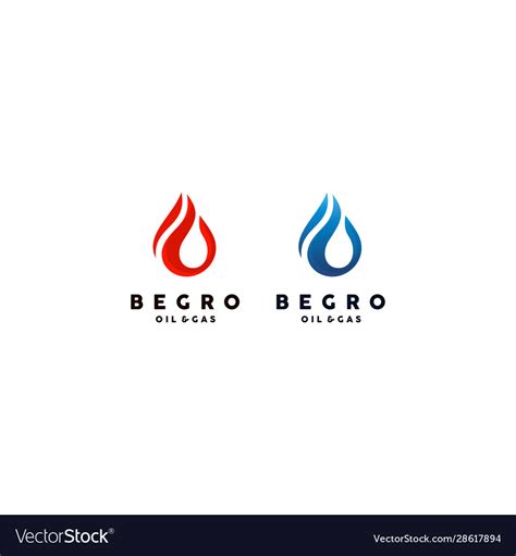 Oil And Gas Logo Design Template Royalty Free Vector Image