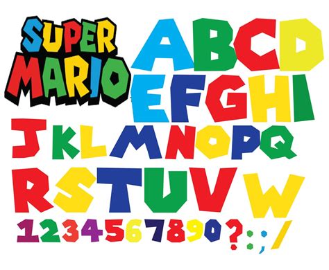 Super Mario Svg Super Mario Svg Set Super Mario Alphabet Svg Super
