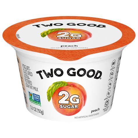 Save On Two Good Low Sugar Low Fat Peach Greek Yogurt Cup Order Online