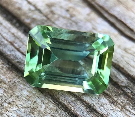 Tourmaline Green Emerald Cut 18 Carats Langford Gems
