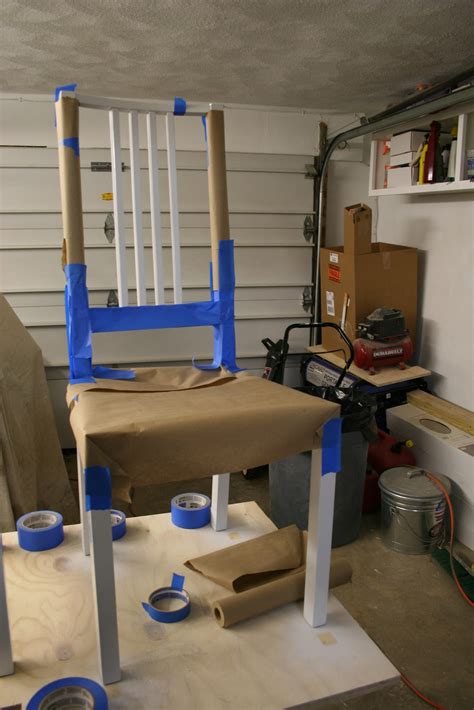 Chairs slide under the table to conserve space when it's not being used. Function & Style: Ikea Borje Chair Mod - Craft Room Update