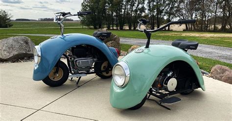 An Original Volkswagen Beetle Was Taken Apart To Create These Mini Bikes