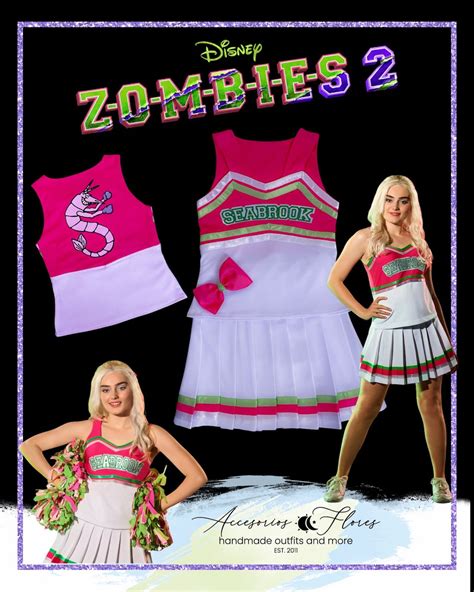 Disney Zombies 2addison Costume Cheerleading Outfit 4 Etsy