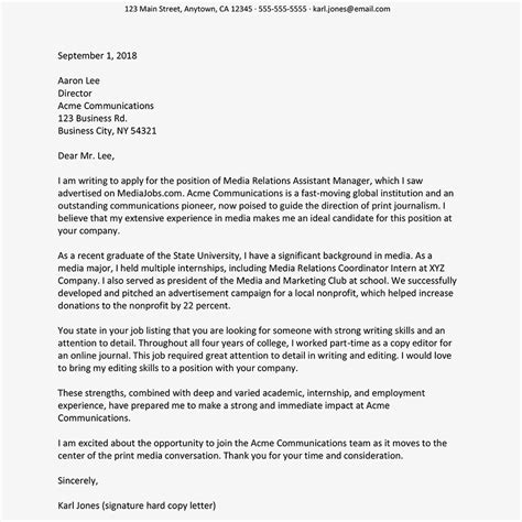 Recent accounting graduate cover letter. Sample Cover Letter for a Recent College Graduate