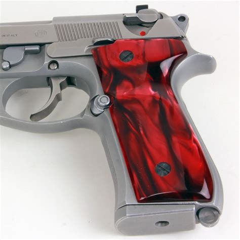 Beretta 92m9 Series Kirinite Red Pearl Grips