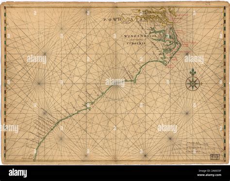 Map Of Atlantic Coast Of North America From The Chesapeake Bay To