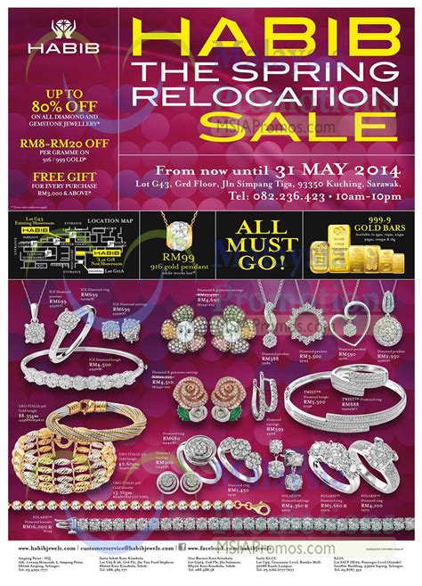 It is accepted by the site visitor on the condition that errors or omissions shall not be made the basis for any claim, demand or cause for action. Habib Jewels Relocation SALE @ The Spring Sarawak 21 - 31 ...
