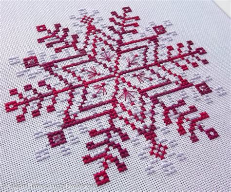 Variegated Snowflake Cross Stitch Pattern Pdf Snowflake 3 Etsy