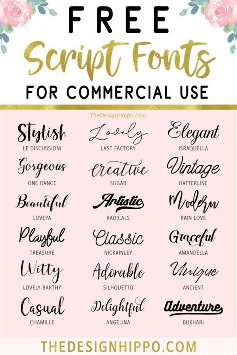 It may also contain a company logo, a personal logo or other graphic, such as a seasonal image. Looking for script fonts that are free for commercial use ...