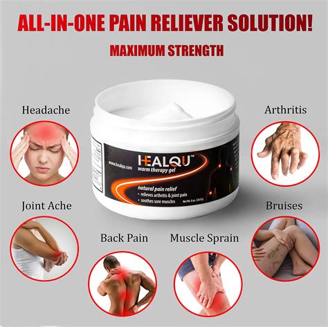 Joint And Muscle Pain Relief Cream 8oz Natural Warm Pain Relief Therapy