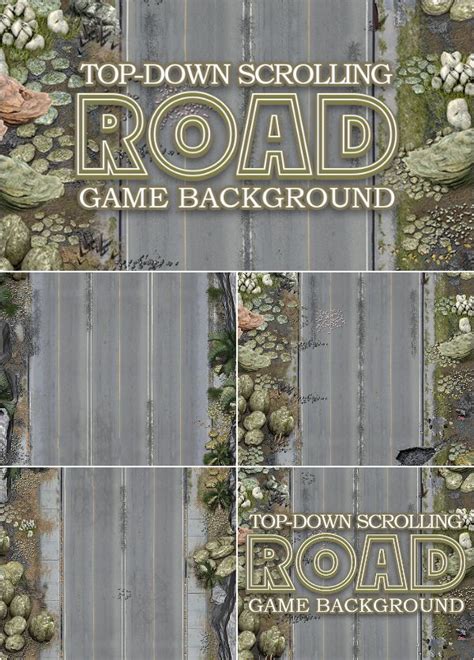 2d Scrolling Road Game Backgroud On Game Background