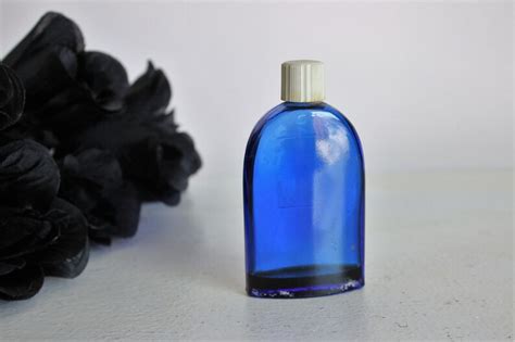 Vintage 1940s Bourjois Perfume Cobalt Blue Glass Bottle Etsy