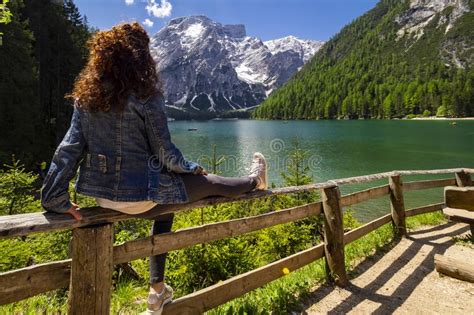 Lake Braies View Editorial Stock Photo Image Of Area 150741148