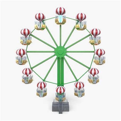 Animated Ferris Wheel V1 3d Model Animated Cgtrader