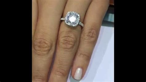 245 Ct Cut D Diamond Engagement Halo Pave Ring Round Treate Vs2 Mesa