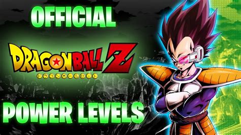 Official Power Levels Dragon Ball Z Youtube