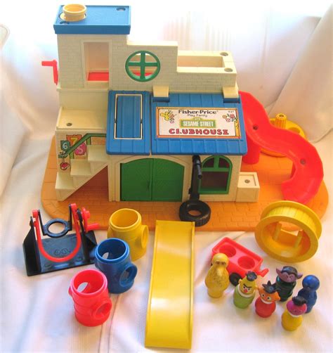 Sale Vintage Fisher Price Sesame Street Clubhouse By Toysofthepast