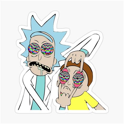 Rick And Morty Sticker By Hala Rick And Morty Stickers Trippy