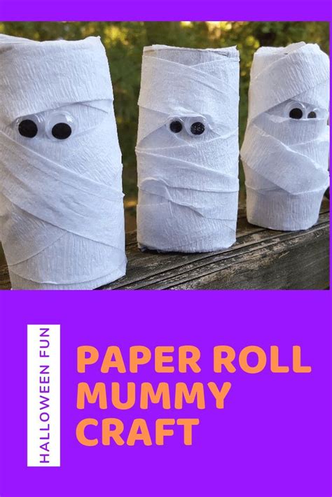 Paper Roll Mummy Craft For Trick Or Treat Fun Welchs Bingo Mummy