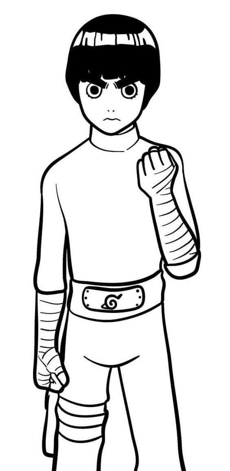 Las Mejores 108 Dibujos Para Colorear De Rock Lee