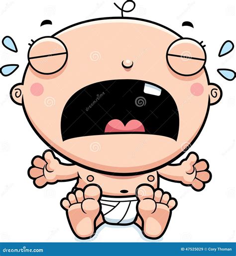 Cartoon Baby Boy Crying Stock Vector Illustration Of Clip 47525029