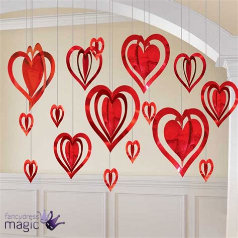 3d Valentines Day Wedding Engagement Heart Party Hanging Decoration Kit