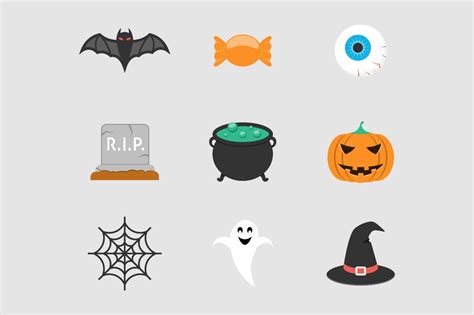 Halloween Icons Flat Custom Designed Icons ~ Creative Market