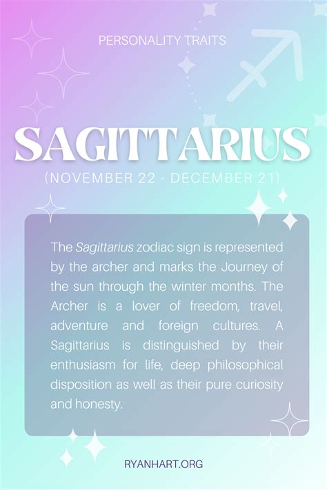 Sagittarius Personality Traits Dates November 22 December 21