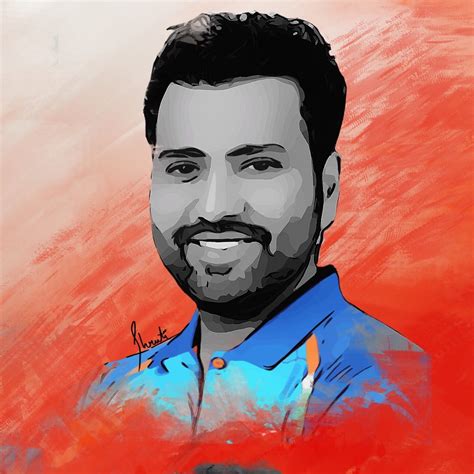 Rohit Sharma Fan Art Papéis De Parede De Cricket Esboços De Desenhos