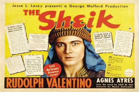The Sheik Movie Rudolph Valentino Agnes Ayres Adolphe Menjou Poster