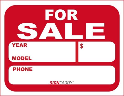 Car For Sale Sign Template Printable For Sale Sign Sign Templates