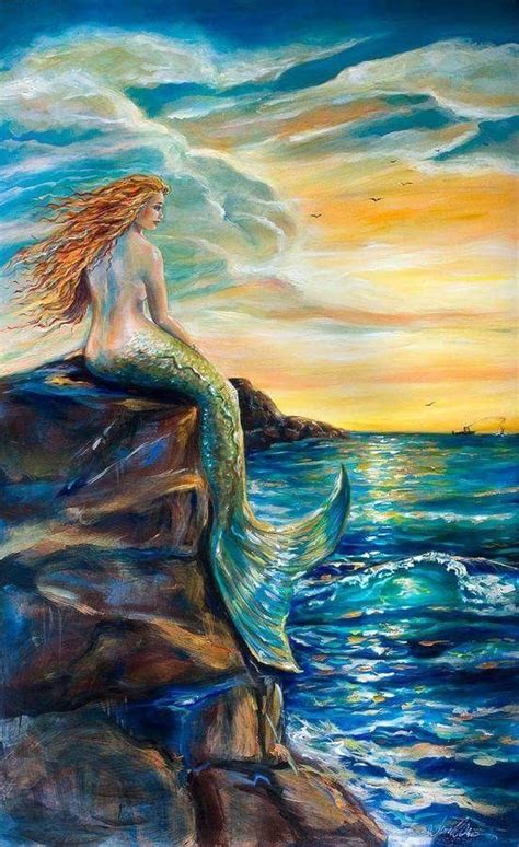 Pin By Dawn Washam🌹 On Mermaids Ladies Of The Water 1 Mermaid Painting Mermaid Art Mermaid