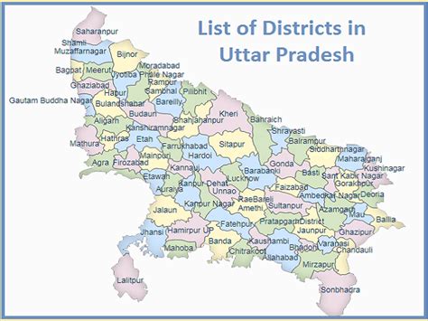 List Of Districts Of Uttar Pradesh Wikipedia 40 Off