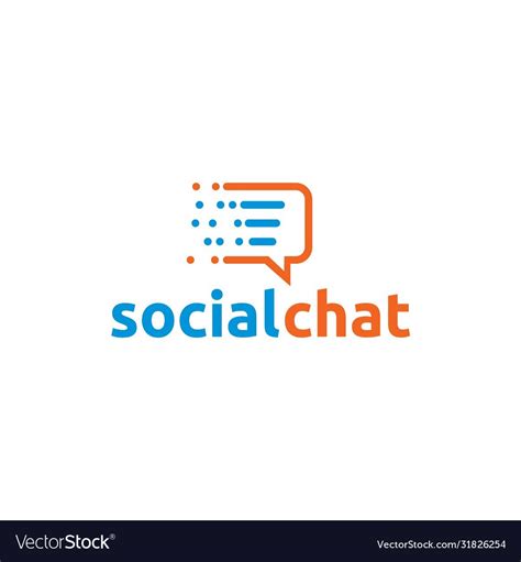 Social Chat Logo Royalty Free Vector Image Vectorstock