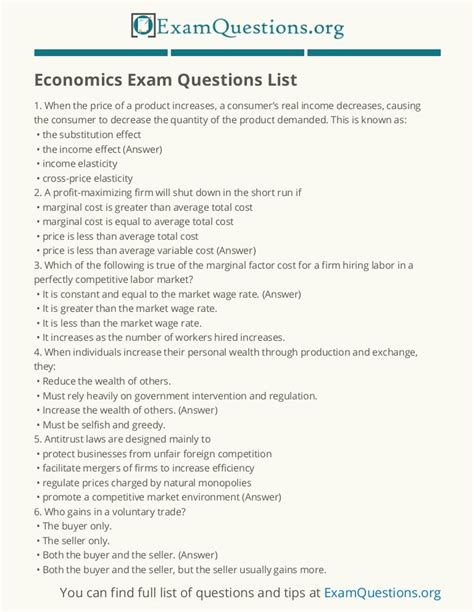 What Is Economics Questions And Answers Management And Leadership
