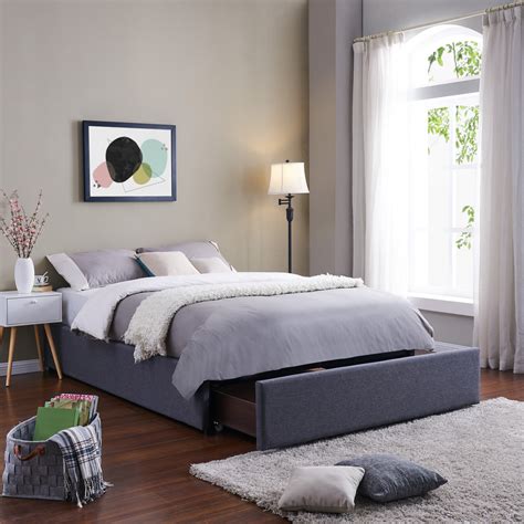 Twin Full Queen King Size Platform Bed Frame With Storage