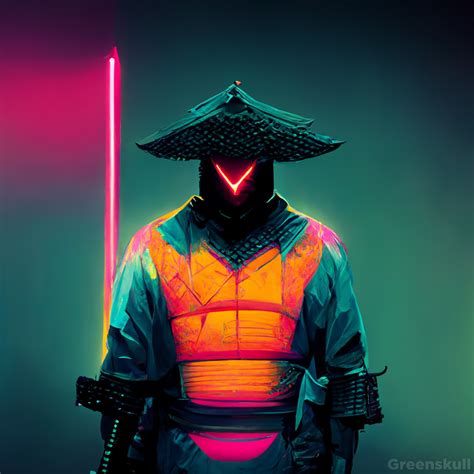 Neon Samurai Greenskull