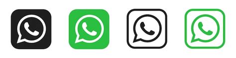 Conjunto De ícones Do Whatsapp Rede Social Para Mensagens Ilustração