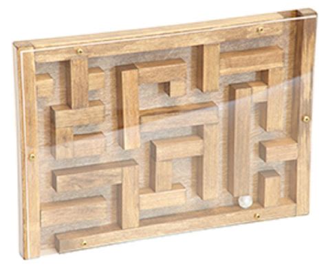 Handmade Desktop Marble Maze Run Wood Toy Office Game Games Educational