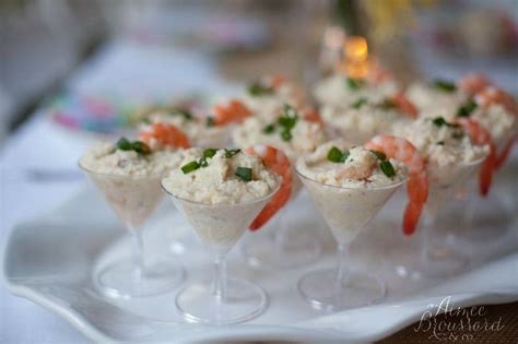 Individual shrimp cocktail presentations / garden theme wedding | by invitation only.event planning. Individual Shrimp Cocktails | Heirloom recipes, Buffet ...
