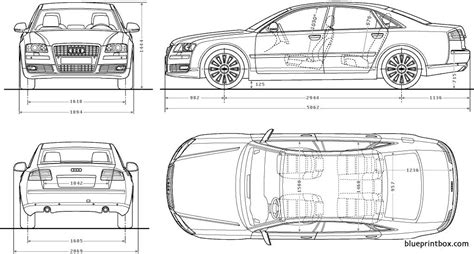 Audi A8 W12 2009 Free Plans And Blueprints Of Cars
