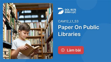 Luy N T P Thi Ielts Listening Paper On Public Libraries Ielts