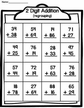 2 Digit Addition with Regrouping by Teaching Second Grade ...