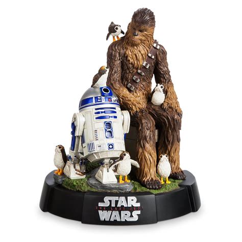 Chewbacca R2 D2 And Porgs Limited Edition Figurine Star Wars The Last